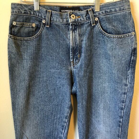 Express Jeans Women’s Size 7 Low Rise Flare Boho Hippie Vintage y2k Retro - Picture 5 of 5